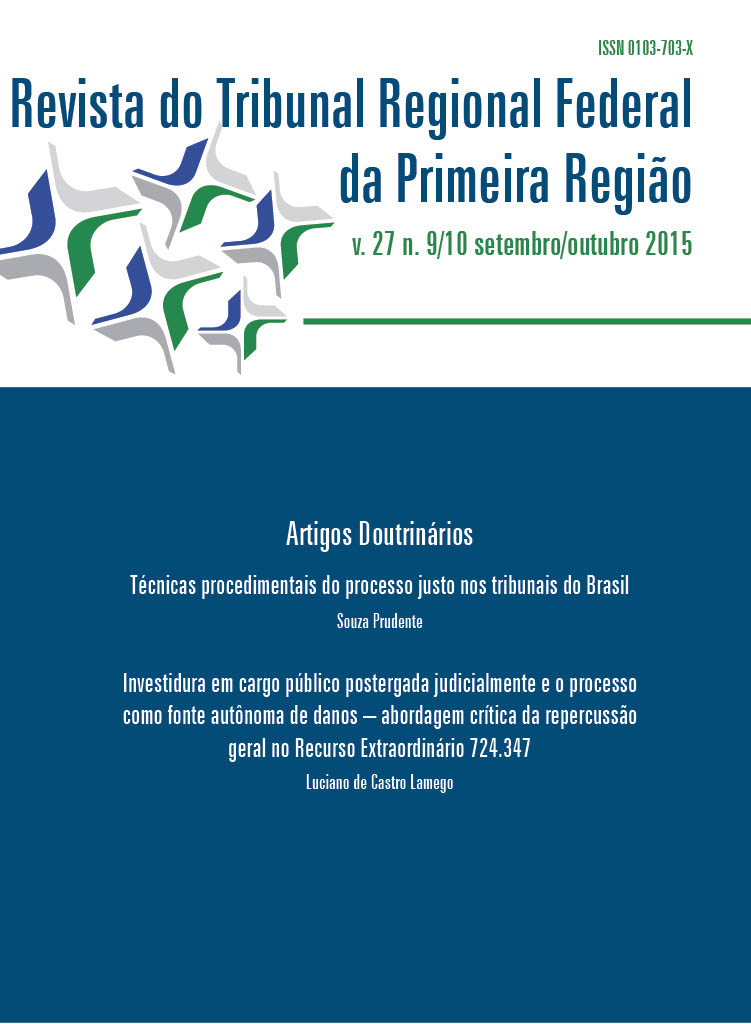 					Visualizar v. 27 n. 9/10 (2015): Revista do Tribunal Regional Federal da 1ª Região
				