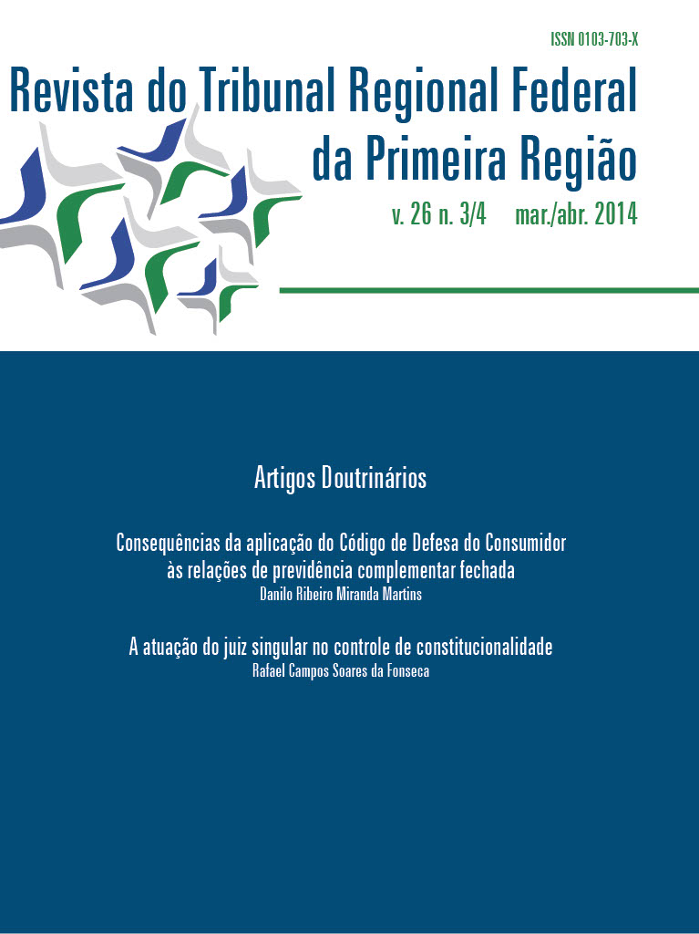					Visualizar v. 26 n. 3/4 (2014): Revista do Tribunal Regional Federal da 1ª Região
				