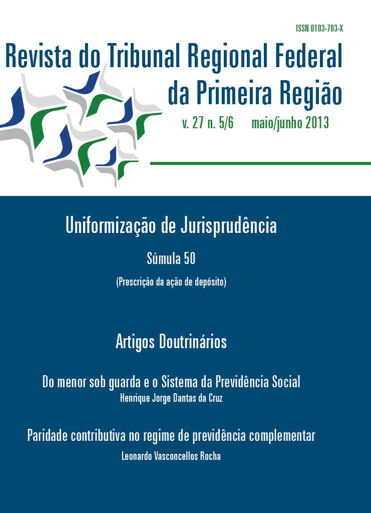 					Visualizar v. 25 n. 5/6 (2013): Revista do Tribunal Regional Federal da 1ª Região
				